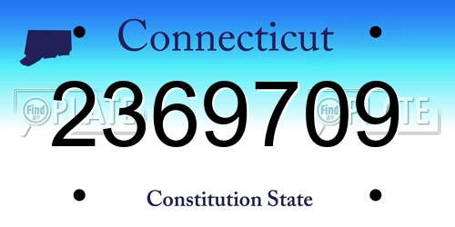 2369709 Connecticut License Plate