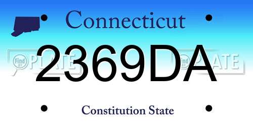 2369DA Connecticut License Plate