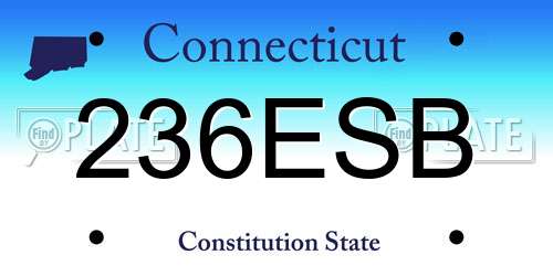 236ESB Connecticut License Plate