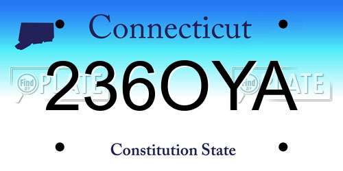 236OYA Connecticut License Plate