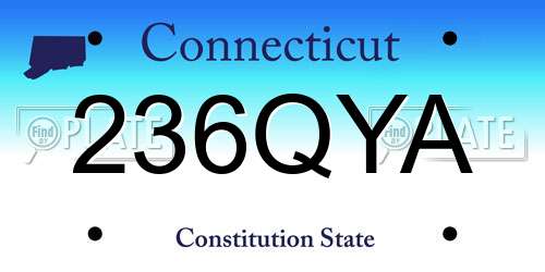 236QYA Connecticut License Plate