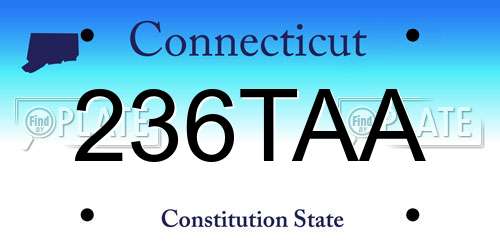 236TAA Connecticut License Plate