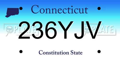 236YJV Connecticut License Plate