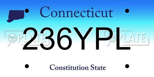 236YPL Connecticut License Plate
