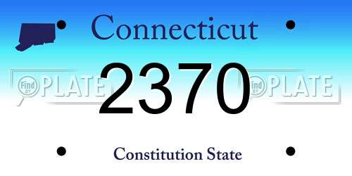 2370 Connecticut License Plate