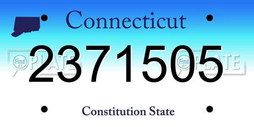 2371505 Connecticut License Plate