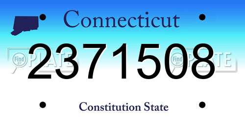 2371508 Connecticut License Plate