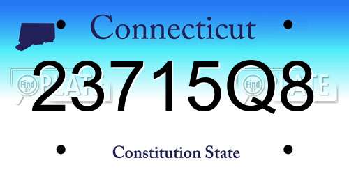 23715Q8 Connecticut License Plate