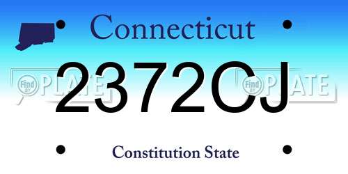 2372CJ Connecticut License Plate