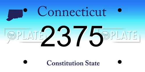 2375 Connecticut License Plate