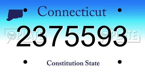 2375593 Connecticut License Plate
