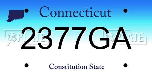 2377GA Connecticut License Plate