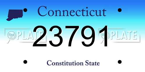 23791 Connecticut License Plate