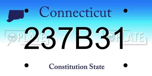 237B31 Connecticut License Plate