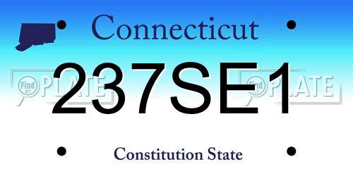 237SE1 Connecticut License Plate