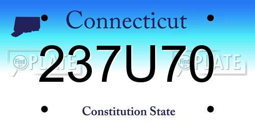 237U70 Connecticut License Plate