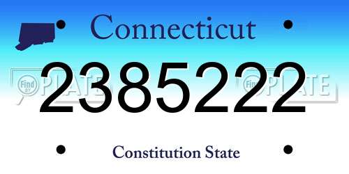 2385222 Connecticut License Plate