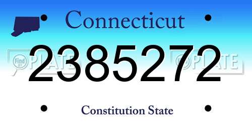 2385272 Connecticut License Plate