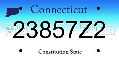23857Z2 Connecticut License Plate