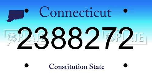 2388272 Connecticut License Plate