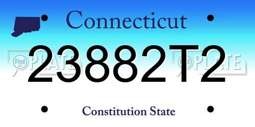 23882T2 Connecticut License Plate