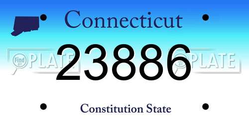 23886 Connecticut License Plate