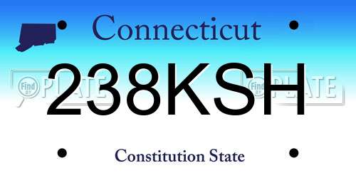 238KSH Connecticut License Plate