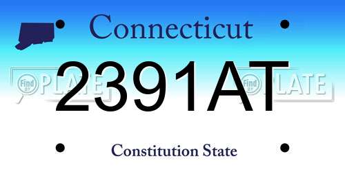 2391AT Connecticut License Plate