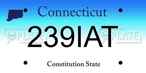239IAT Connecticut License Plate