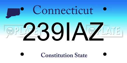 239IAZ Connecticut License Plate