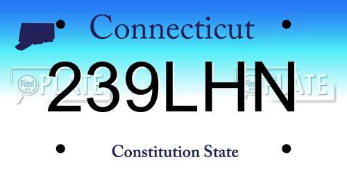 239LHN Connecticut License Plate