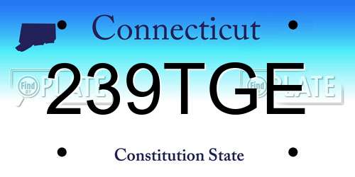 239TGE Connecticut License Plate