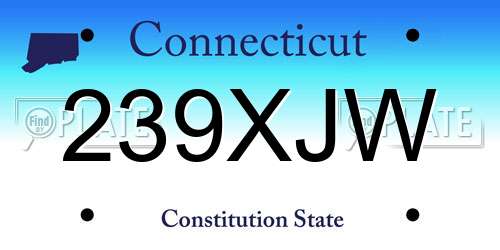 239XJW Connecticut License Plate