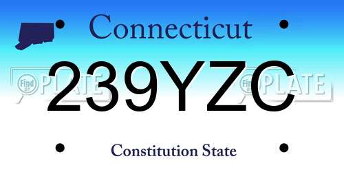 239YZC Connecticut License Plate