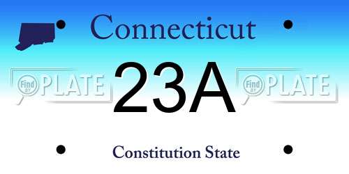 23A Connecticut License Plate