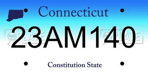 23AM140 Connecticut License Plate