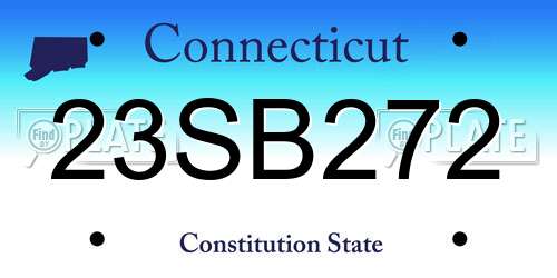 23SB272 Connecticut License Plate