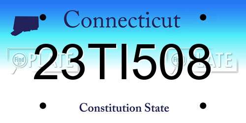 23TI508 Connecticut License Plate