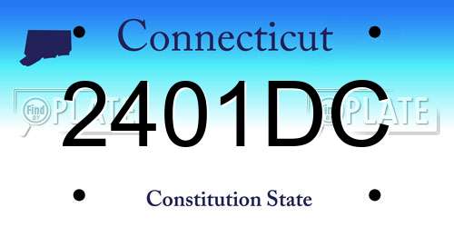 2401DC Connecticut License Plate