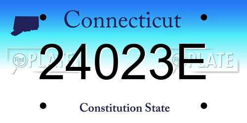 24023E Connecticut License Plate