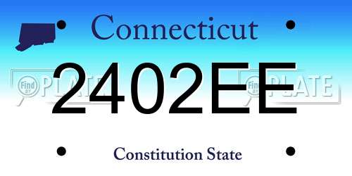 2402EE Connecticut License Plate