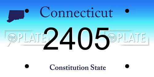 2405 Connecticut License Plate