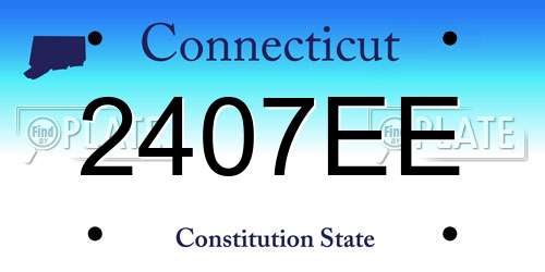 2407EE Connecticut License Plate
