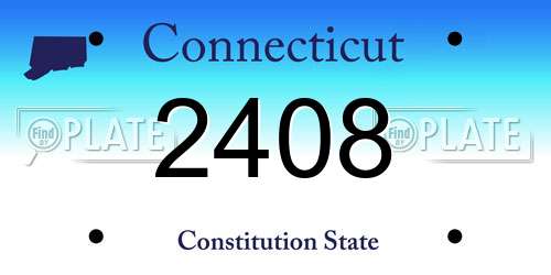 2408 Connecticut License Plate