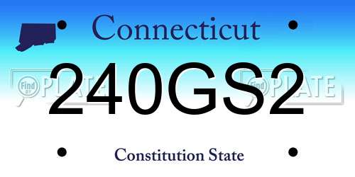 240GS2 Connecticut License Plate