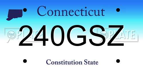 240GSZ Connecticut License Plate