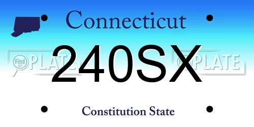 240SX Connecticut License Plate