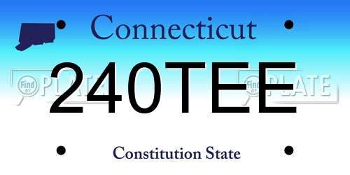 240TEE Connecticut License Plate