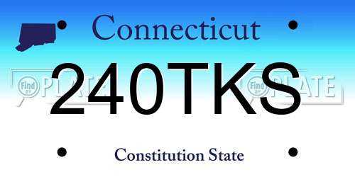 240TKS Connecticut License Plate