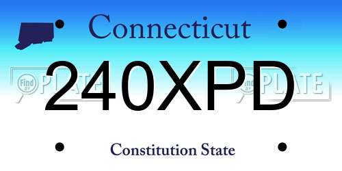240XPD Connecticut License Plate